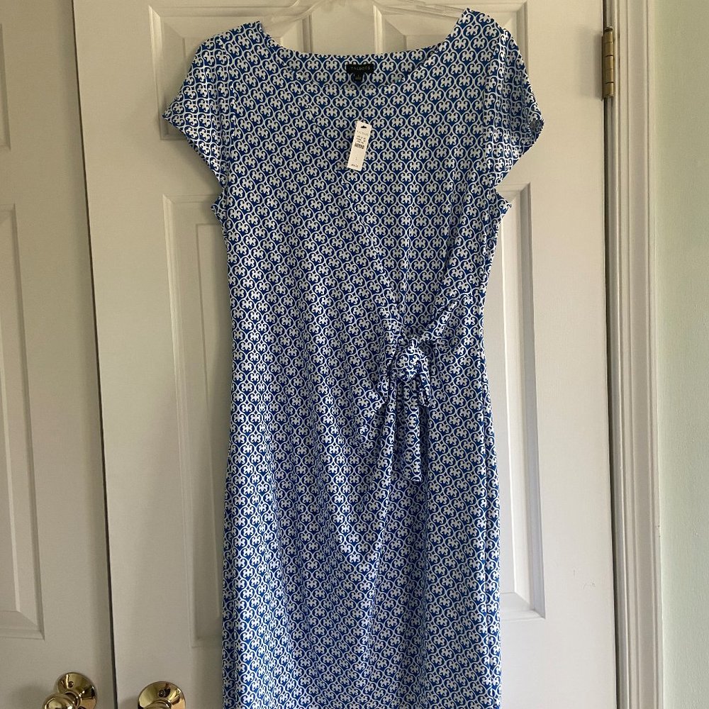 Talbots Dress - Blue and White